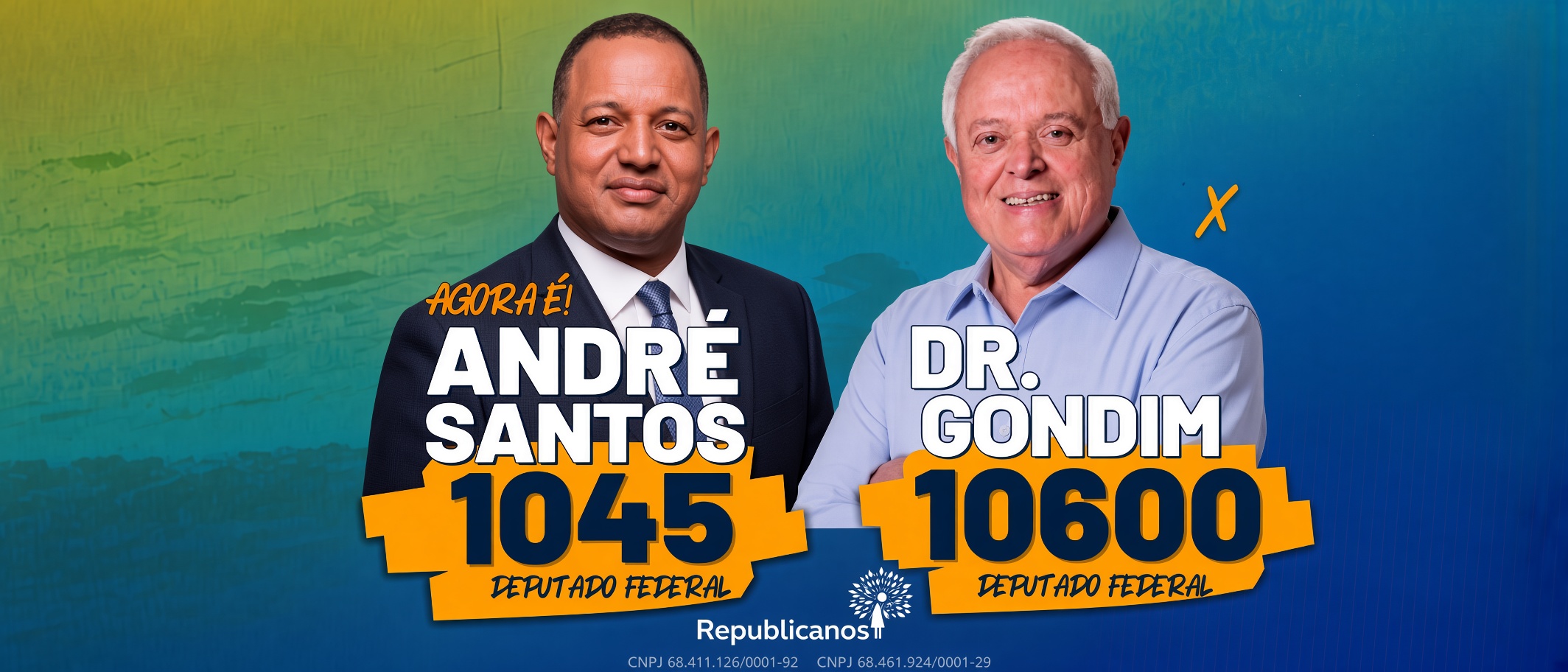 Capa para Facebook com André Santos 1045 e Dr. Gondim 10600